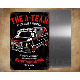 Unbranded YOU CAN HIRE THE A TEAM   metal sign  8 x12"