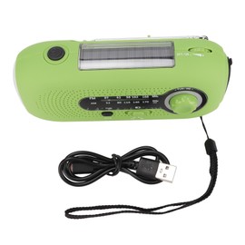 Emergency Weather Radio Multifunction AM FM Band Solar Charging 5 LEDs Hand Crank Radio for Outdoor Camping European Models