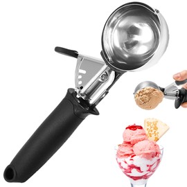 Ice Cream Scoop Stainless Steel Fruit Scoop – Multi-Purpose Kitchen Scoop for Ice Cream, Sorbet, and Fruit