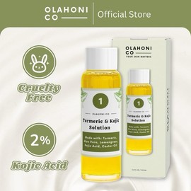 Turmeric & Kojic Solution | 3.4oz Bottle | Dark Spot Treatment, Discoloration Correction, Uneven Skin, Smooth Skin, Glow Up, Natural Facial Cleanser, Deep Clean & Unclog Pores - Made in Washington, USA