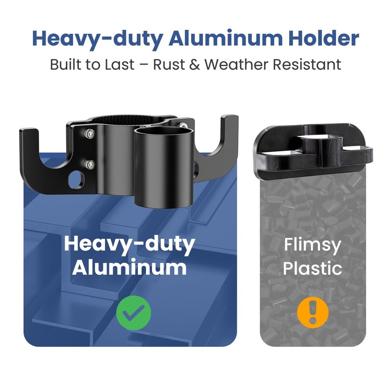 Safoner Aluminum Trailer Towing Chain Organizer with 7-Way Plug Holder-