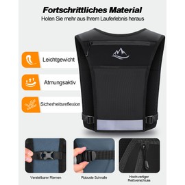 ISEYOU Ultralight Running Vest, Reflective Hydration Backpack for Men and Women, Trail Backpack, Hydration Vest, Adjustable Running Vest, Bicycle Backpack for Running, Jogging, Cycling, Marathons,