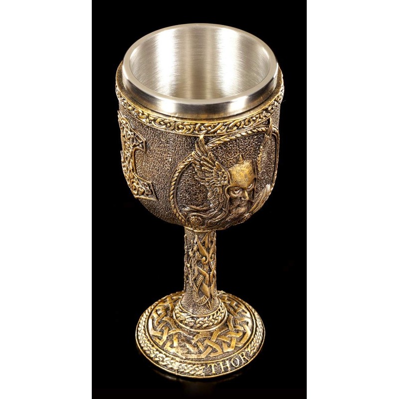 Figuren Shop GmbH Viking Goblet with Stainless Steel Insert -