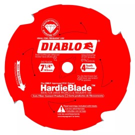 Diablo D0704DH 7-1/4” x 4 Tooth Fiber Cement PCD Tipped Hardie Blade