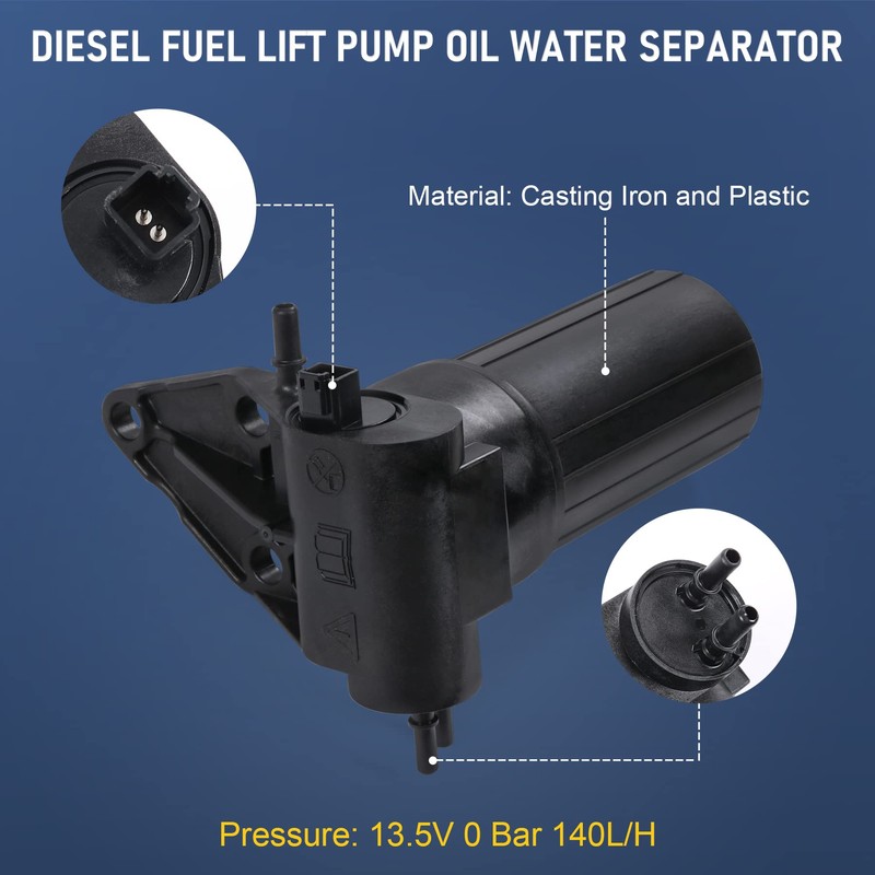 JDMSPEED New Diesel Fuel Lift Pump Oil Water Separator Replacement