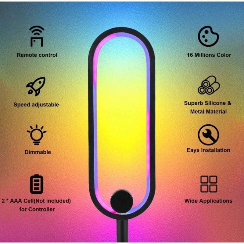 Enbrighten Table Lamp Changing LED Modern Night Dimmable Whites &