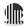 KOSUES Black White American Flag Absorbent Ceramic Car Coasters 2