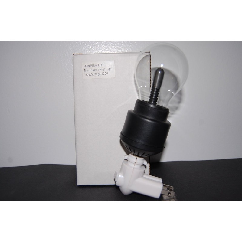 DirectGlow Plug in Electro Plasma Night Light with Black Base