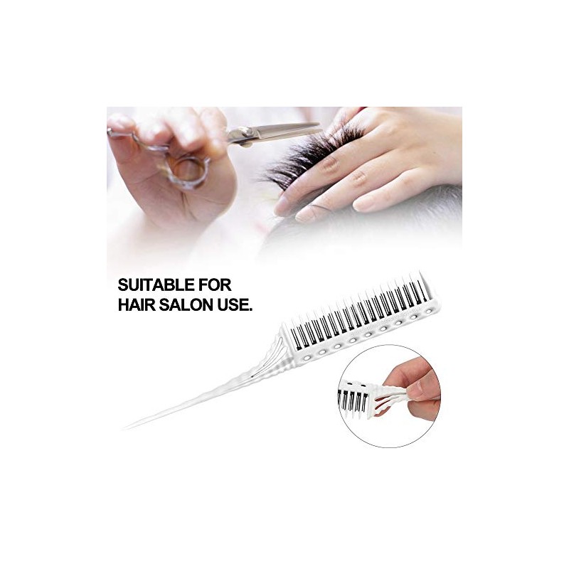 Teasing Comb, 3 Rows Toothtail Comb for Volume and Styling