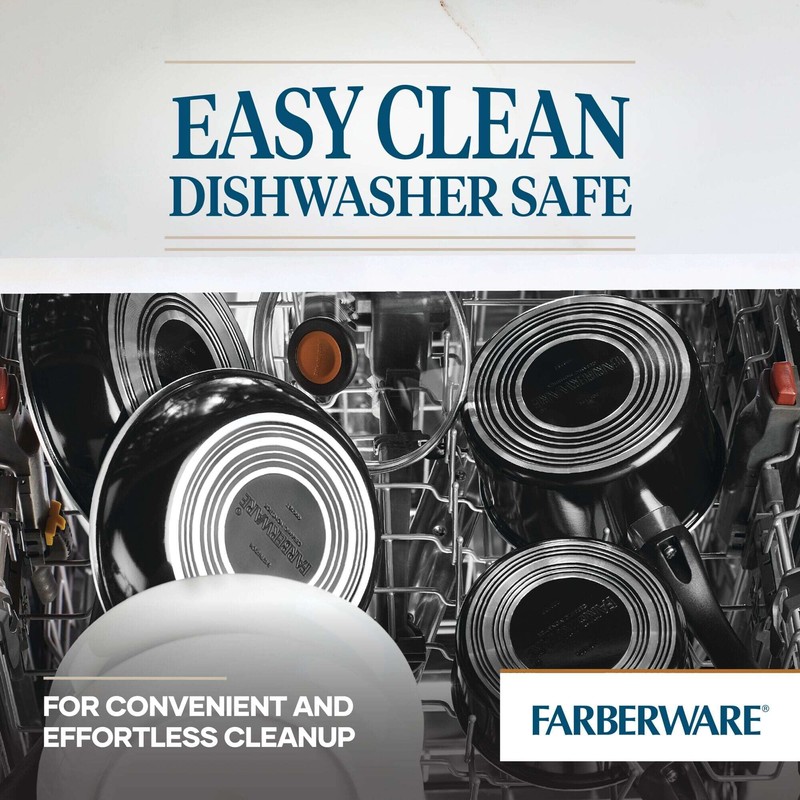 Farberware 10365 Glide Dishwasher Safe Nonstick Cookware Set / Pots