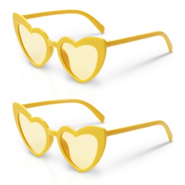 LILIKAI Heart Sunglasses, Orange Glasses, Party Hearts Glasses for Aperol Costume Accessories, Women, Heart Glasses, Orange Yellow Sunglasses, Hearts, Glasses, Fashion, Funny, Outdoor Decoration for