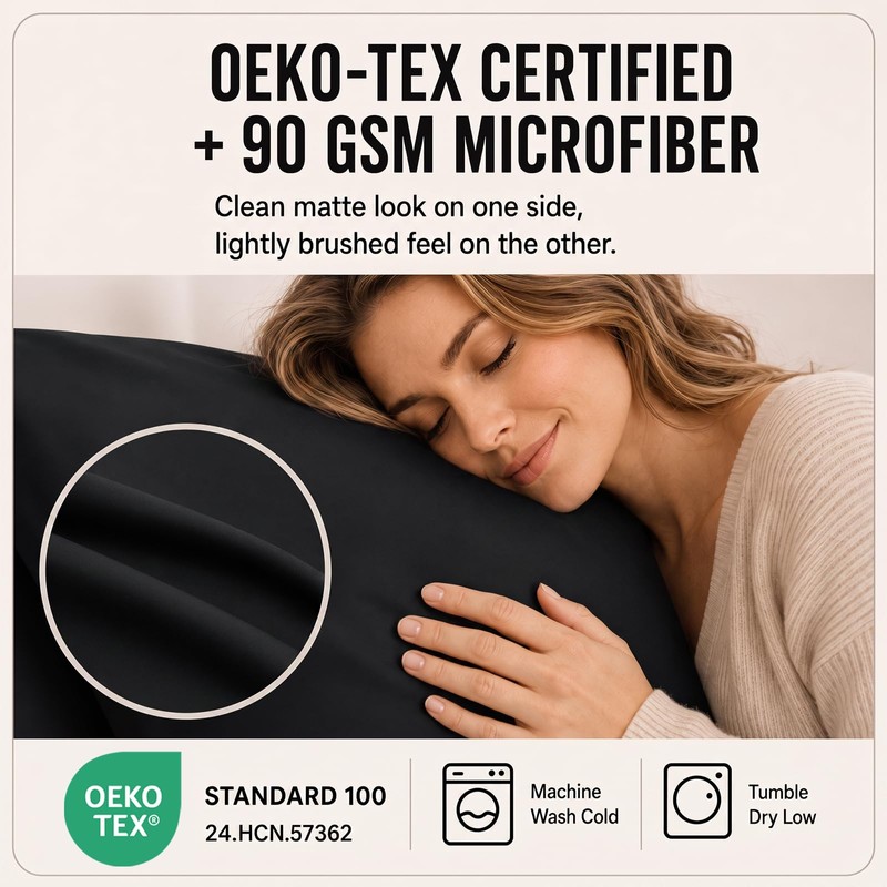 CozyLux Queen Sheet Set 6-Piece, 21-Inch Deep Pocket, Soft Brushed