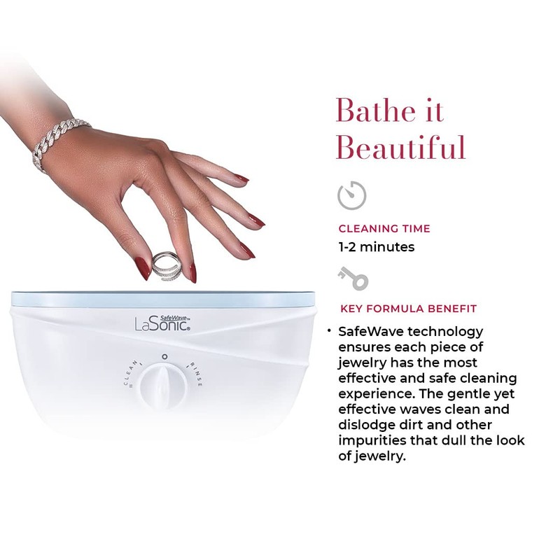 CONNOISSEURS LaSonic Safewave Clean & Rinse Sonic Jewelry Cleaner Machine