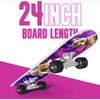 24 inch Rude Boyz Mini Cruiser Skateboard - Aluminium Trucks