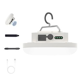 Amkulop Camping Light LED Rechargeable Portable Hanging Tent Lantern for Waterproof Camp Lamp Lights with Battery Power, Outdoor Light for Glamping Pop Up Tent Lamp Indoor Outages (F03-H-H2)