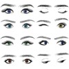 Yesallwas Black Eyebrows Tattoo 4D Hair-Like Fake Eyebrows Waterproof and