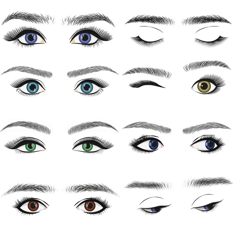 Yesallwas Black Eyebrows Tattoo 4D Hair-Like Fake Eyebrows Waterproof and