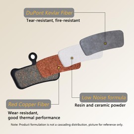 SOMMET 4 pairs Resin and Semi-Metallic Disc Brake Pads fit for Avid XX Trail/XO Trail / E9 Trail / E7 Trail/Sram Guide ZSP12-4