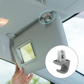 X AUTOHAUX Gray Car Plastic Sun Visor Hook Clip Bracket Retainer 74348-33040 for Toyota Highlander Camry Corolla Matrix RAV4