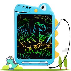 Fullware Kids Writing Board LCD Tablet 10 Inch Dinosaur Colorful Drawing Educational Toddler Toys Gifts for Boys Girls Age 3 4 5 6 7 8 (Tyrannosaurus)