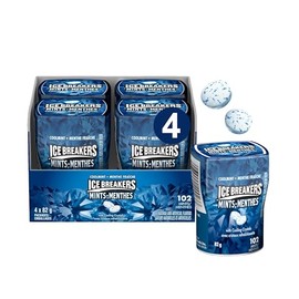 ICE BREAKERS Coolmint, Mint Candy, Candy Bulk Box, 82g (Pack of 4)