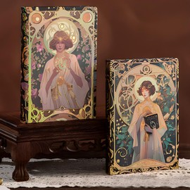 ipoul Cute Journal, Diary for Women, Aesthetic Journal, Colored Paper, Hard Cover Journal Notebooks, Lay Flat, Pretty Notebook, Gilded Cover, Small Journal, B6, 5"x7", Dream Journal for Women