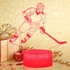 3D Illusion Hockey Night Light Lamp 16 Color Change Touch
