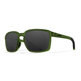 Wiley X │ WX Alfa | Men's Sunglasses │ Ideal for Outdoor Activities | Sports Cycling Glasses Running Glasses Fishing Hiking │ Sports Glasses │ 100% UVA/UVB Protection, Grey lenses, transparent green