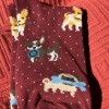 Unknown Dogs Burgundy Novelty Crew Socks 9-11 NWT