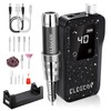 ELEGCOV Nail Drill for Acrylic Nails Professional, 2025 Upgrade Rechargeable