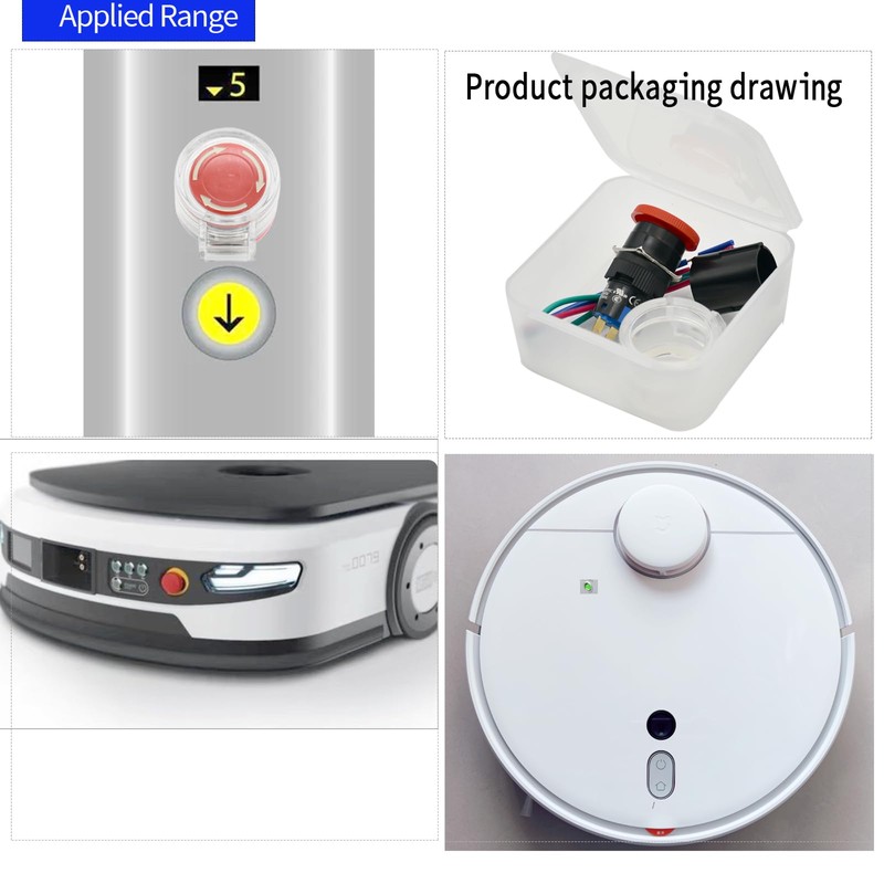 Mini Emergency Stop Push Button Switch 5/8" Hole 16mm 2