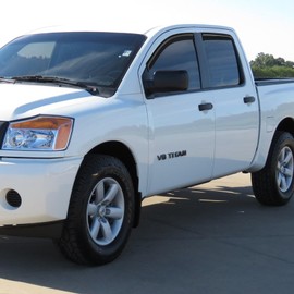 Cxdar Window Visors Rain Guards for 2004-2015 Nissan Titan Crew Cab, Window Vent Wind Deflectors Shades 04-15 Titan Crew Cab