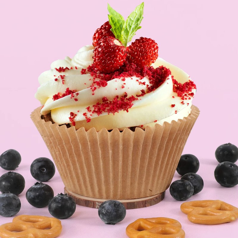 Caperci Jumbo Cupcake Liners Natural Muffin Baking Cups 300-Count, No