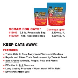 EPIC REPELLENTS Cat Scram, Animal, People and Pet Safe Granular Repellent (6 lbs)