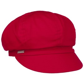 Seeberger Azalee Newsboy Cap Cotton (One Size - red)