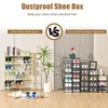 Clemate 15 Pack Shoe Storage Boxes, Clear Plastic Stackable Shoe