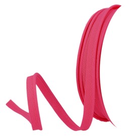Flanged 10mm wide piping cord 2 mm 100% Cotton bias binding cut - Per Metre - hot pink