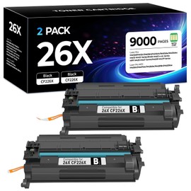 Gaiyeep Tuny 26X CF226X CF226A 2 Pack Black Toner Cartridges High Yeild Compatible for 26X