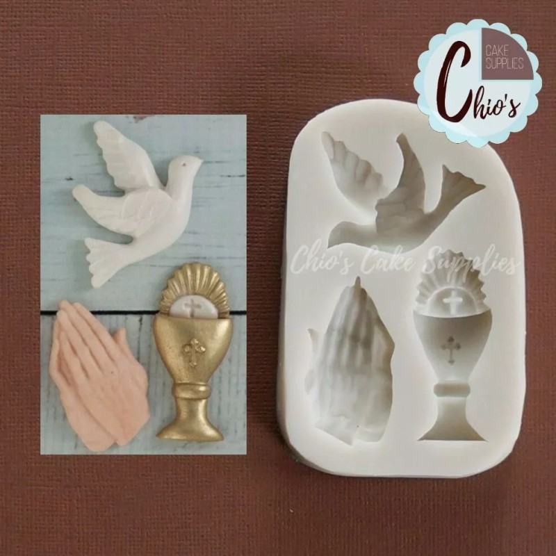 Unbranded Communion Themed Silicone Mold. Chalice and Host Silicone Mold