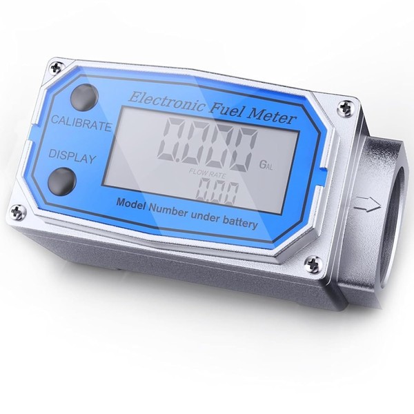 BOFRHME Flow Meter 6 Points Digital LCD Display, NPT Counter
