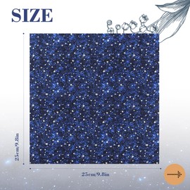10pcs Quilting Print Fabric 9.8"X9.8" Cotton Fat Squares Sheets Printed Starry Sky Supplies for Sewing Patchwork Scrapbooking DIY Craft
