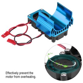 RC Engine Cooler, 540/550 Engine Coupling Cooling Twin Fan Heatsink for 1/10 Electric RC Cars (Blue)