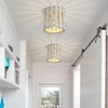 Rustic Flush Mount Ceiling Light, Farmhouse Wood Cage Semi Flush