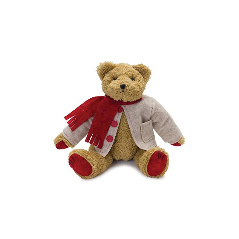 Melrose 86354 Teddy Bear with Coat, 14-inch Height, Polyester