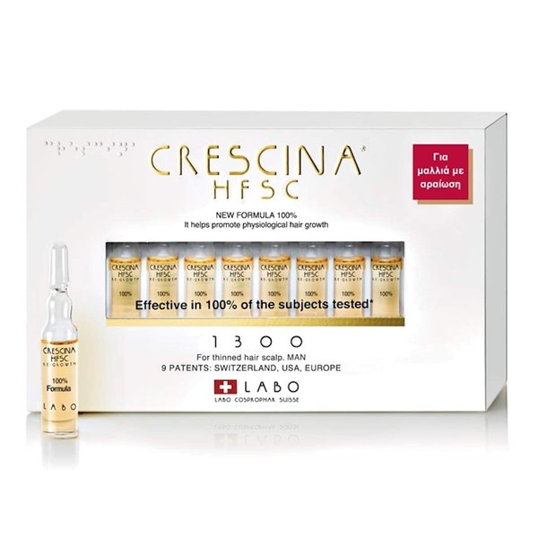 Crescina HFSC Hair Growth Treatment for Men Scalp with Thinning Hair 20 Ampoules