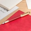 Jinhao 92 Pluma estilográfica roja punta media, metal sólido con