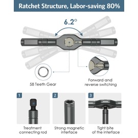 Upgraded 42 in 1 Magnetic Screwdriver Set, Ankilo DIY Ratchet Screwdriver Set With T Handle, Blue Portable Storage Case, DIY Repair Tool Kit Gifts, for Home, Bike, Repairs