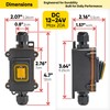 Waterproof Inline Rocker Switch Box DC 12V–24V 20A Lighted ON/Off