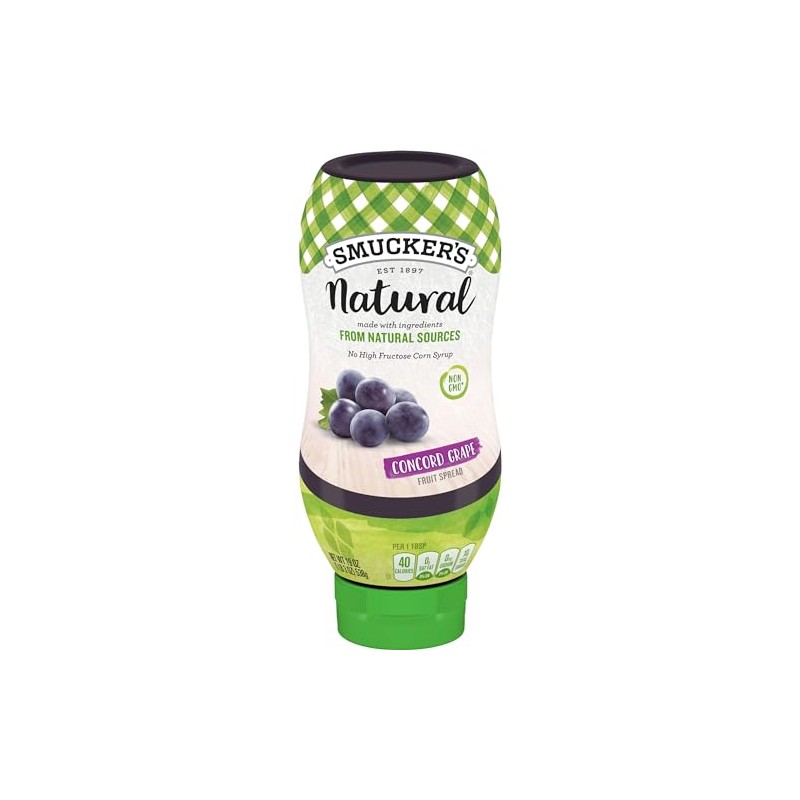 Smucker's Natural Concord Grape Squeezable Fruit Spread, 19 Ounces (Pack