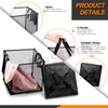 Rustark 1 Pack Black Mesh Pop Up Laundry Hampers Foldable